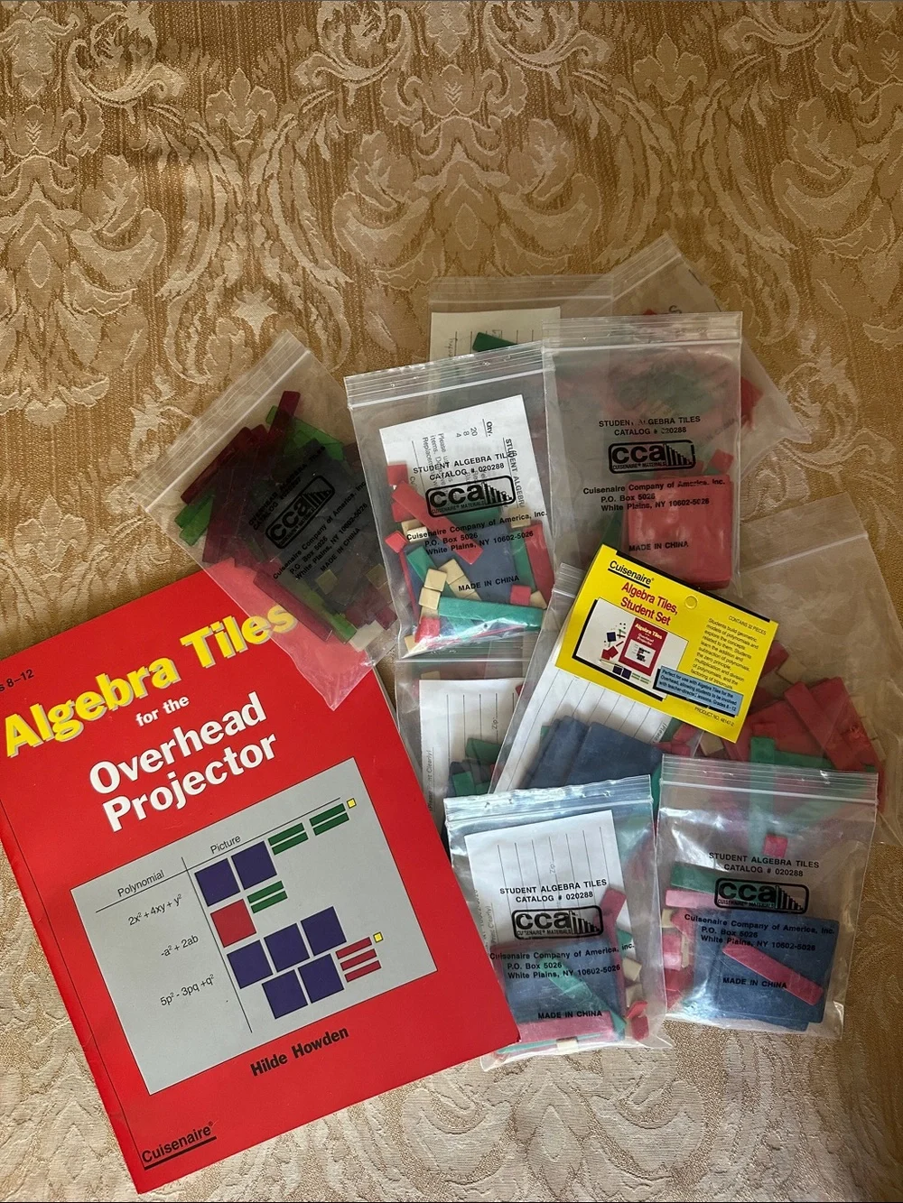 Algebra tiles manipulatives - 10 student sets + overhead set for teacher. Gr 6+